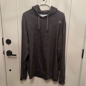 Mens XXL green camo print Rhoback hoodie